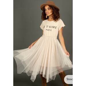 Joyfolie Mia Joy FEYA DRESS IN SAND size 10